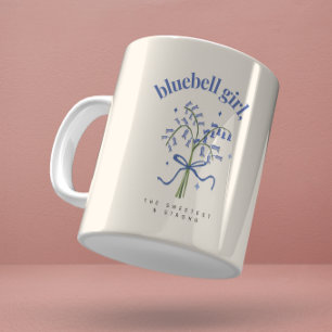 Taza De Café Ilustracion acuático de la flor azul