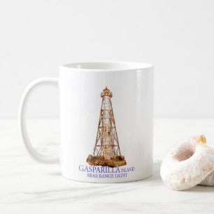Taza De Café Ilustracion acuático Gasparilla Island Light