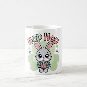 Taza De Café Ilustración adorable de Bunny Hop Hop Kawaii