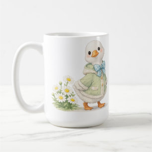 Taza De Café Ilustración adorable de ganso de marzo para San Va