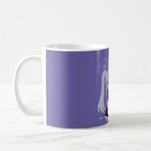 Taza De Café Ilustración Adorable de una Chica Triste Dibujada 