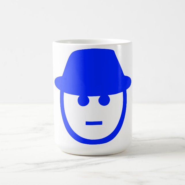 Taza De Café Ilustracion azul de café Mug (Centro)