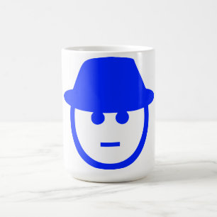 Taza De Café Ilustracion azul de café Mug