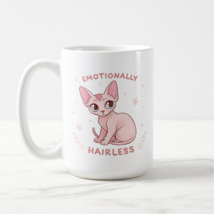 Taza De Café Ilustración Bonita de Gato Sphynx Zodiac Cáncer