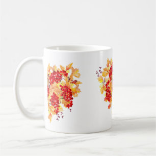 Taza De Café Ilustracion botánico acuarela. Forma de corazón