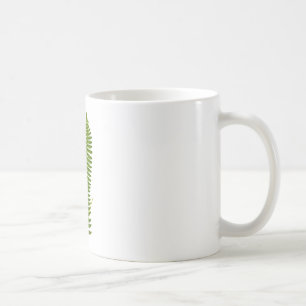 Taza De Café Ilustracion botánico de la hoja verde y amarilla