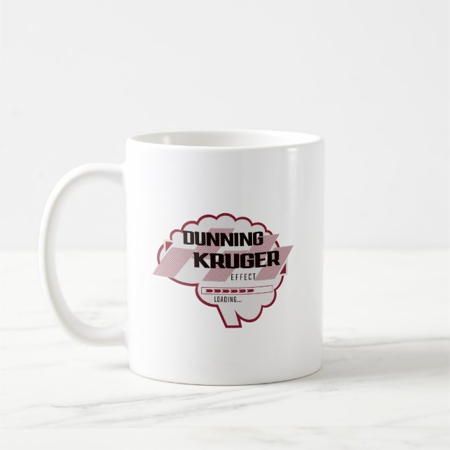 Taza De Café Ilustracion cerebral por efecto Kruger de Dunning  (Izquierda)