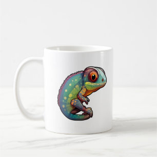 Taza De Café ilustracion chameleon personalizado