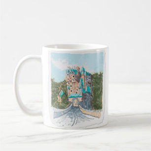 Taza De Café Ilustración Colorida de Castillo