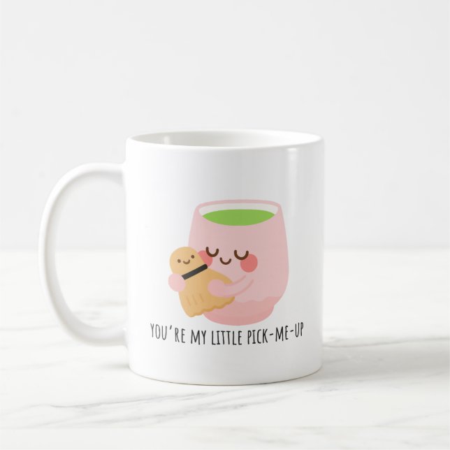 Taza De Café Ilustracion Cute Matcha Tea Hug (Izquierda)