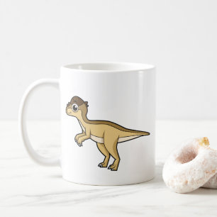Taza De Café Ilustracion Cuto De Un Dinosaurio Pachycephalosaur