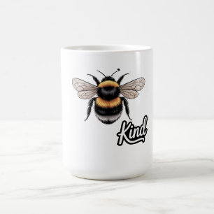 Taza De Café Ilustración de abejorro lindo Sé amable - Inspirac