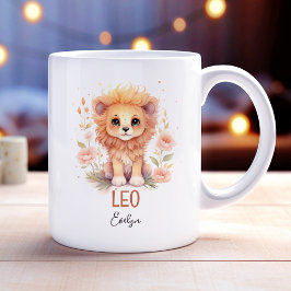Taza De Café Ilustracion de acuarela cúpula del nombre de Zodia