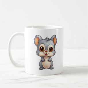 Taza De Café Ilustración de ardilla de dibujos animados