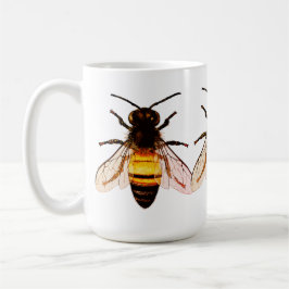 Taza De Café Ilustracion de arte de la miel de abeja realista