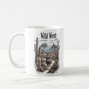 Taza De Café Ilustración de Aventura del Salvaje Oeste