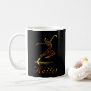 Taza De Café Ilustracion de bailarina masculina de ballet de Go