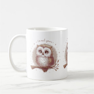 Taza De Café Ilustración de búho linda y caprichosa cottagecore