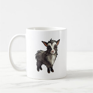 Taza De Café Ilustración de cabra de dibujos animados