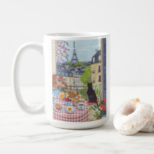 Taza De Café Ilustración de Café de París Torre Eiffel Café