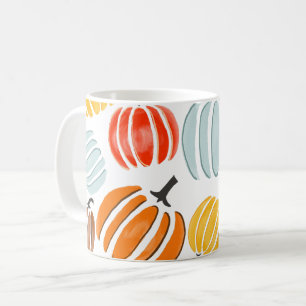 Taza De Café Ilustracion de calabazas acuáticas coloridas, cala