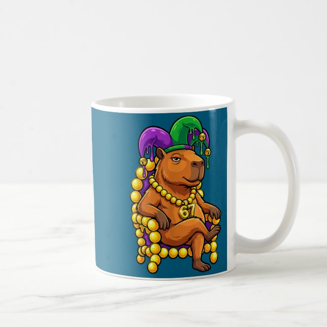 Taza De Café Ilustración de Capybara Jester 67 Six Seven (Derecha)