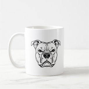 Taza De Café Ilustracion de cara de Bulldog audaz