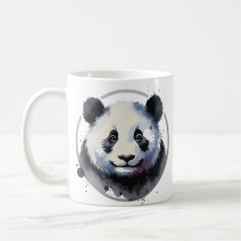 Taza De Café Ilustración de cara de panda linda
