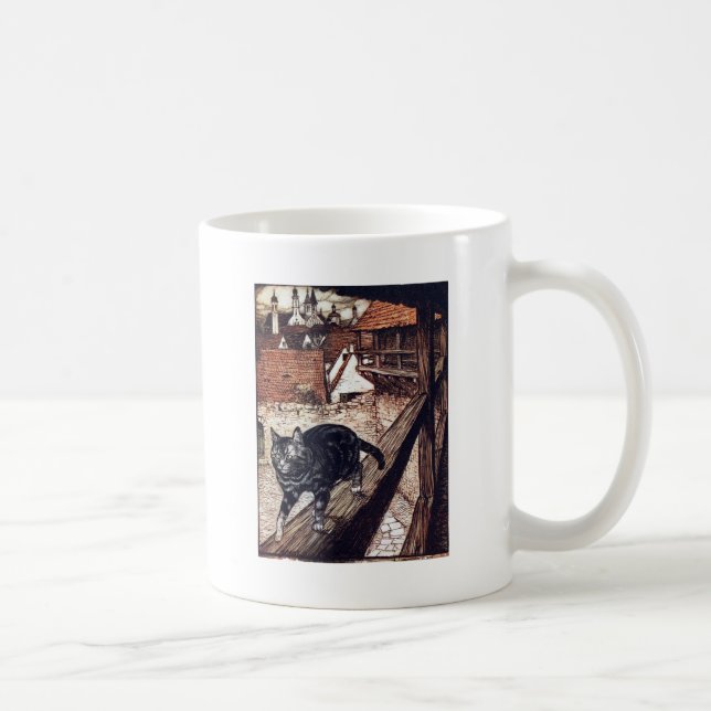 Taza De Café Ilustración de Castle Cat Rackham (Derecha)