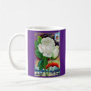 Taza De Café ilustracion de catálogo rosa de los años 1890 Whit