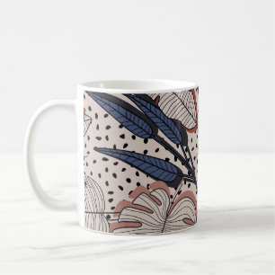 Taza De Café Ilustracion de cosecha tropical botánica