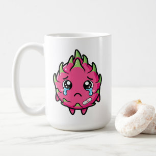 Taza De Café Ilustración de dibujo animado de fruta de dragón t