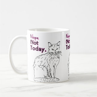 Taza De Café Ilustracion de dibujo de gatos no actual