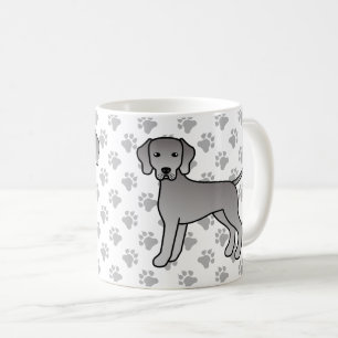 Taza De Café Ilustración de dibujos animados adorables y patas