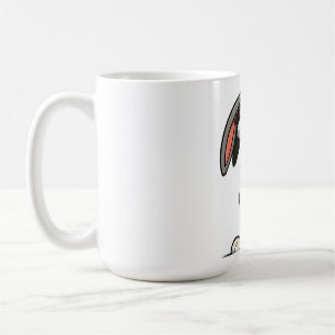 Taza De Café Ilustración de dibujos animados de Cool Bunny con