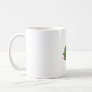 Taza De Café Ilustración de dibujos animados de monstruo de cac
