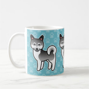 Taza De Café Ilustración de dibujos animados de perro Klee Kai