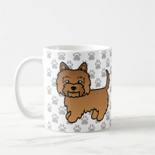 Taza De Café Ilustración de dibujos animados de perro Terrier C