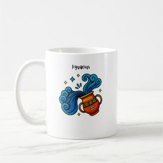 Taza De Café Ilustración de dibujos animados del signo zodiacal