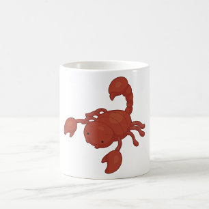 Taza De Café Ilustración de Escorpión Rojo