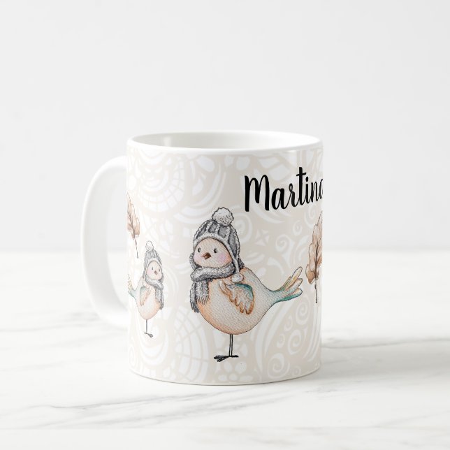 Taza De Café Ilustracion de espárragos de invierno (Anverso izquierdo)
