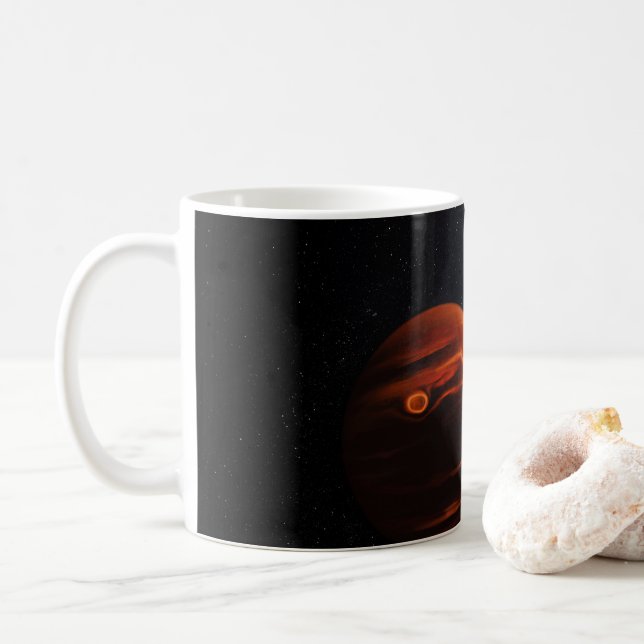 Taza De Café Ilustracion De Exoplanet Vhs 1256 B Y Sus Estrella (Con donut)
