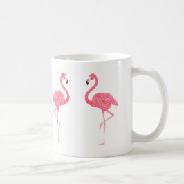 Taza De Café Ilustracion de flamencos rosados
