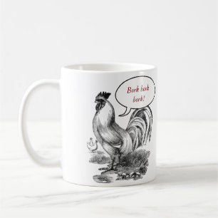 Taza De Café Ilustracion de gallo de época