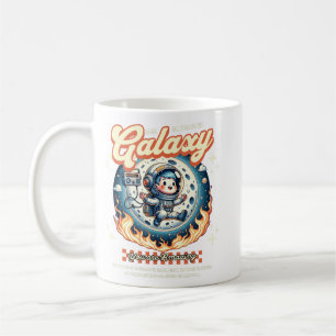 Taza De Café Ilustración de gato astronauta de galaxia linda