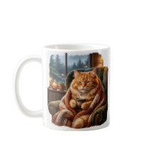 Ilustración de Gato de Café Acogedor