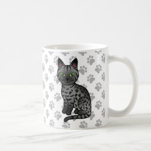 Taza De Café Ilustración de gato de dibujos animados lindo Egyp