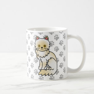 Taza De Café Ilustración de gato de dibujos animados lindo pers