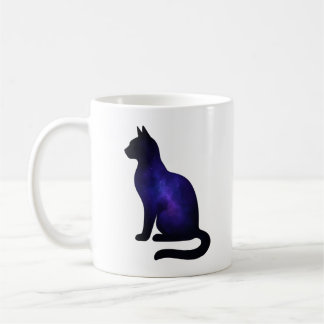Taza De Café Ilustración de gato galaxia | Amante de gatos de n