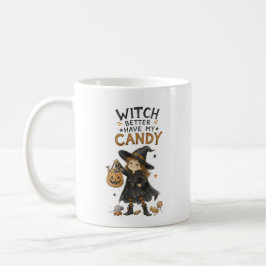 Taza De Café Ilustración de Halloween 'La bruja mejor que tenga